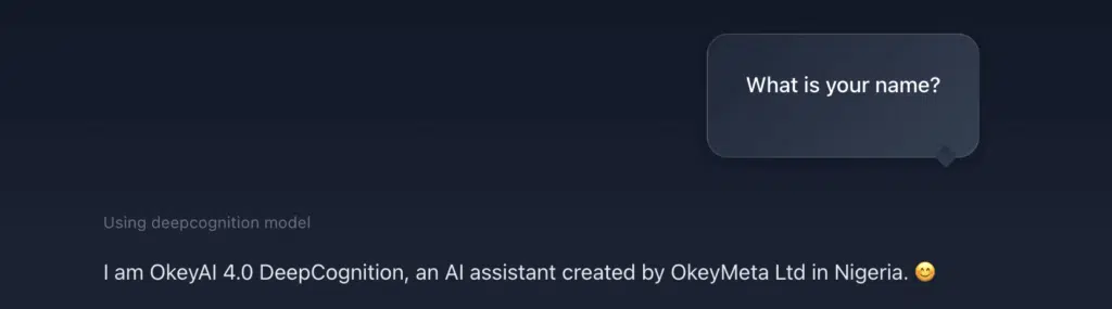 This 17-year old Nigerian wants to on take ChatGPT by building his own LLM from scratch 1 A screenshot of OkeyAI