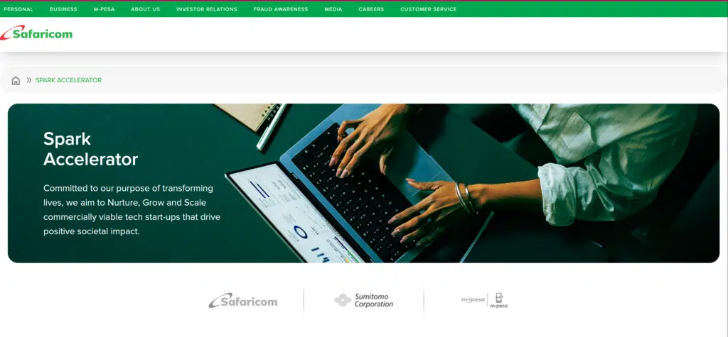 10 Top African Startup Accelerators: Funding & Support in 2025 8 A screenshot of the Spark Accelerator website