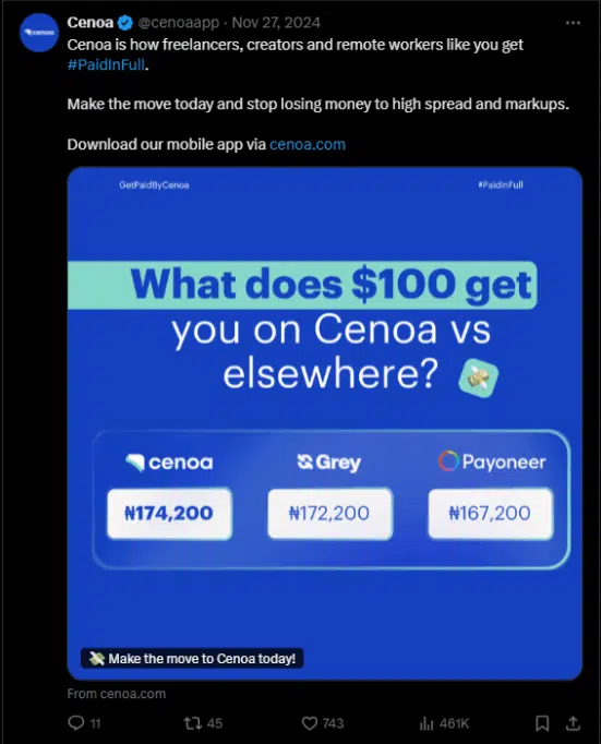 What the new CBN marketing regulations mean for financial institutions 2 A Cenoa post on Twitter /techpoint.africa