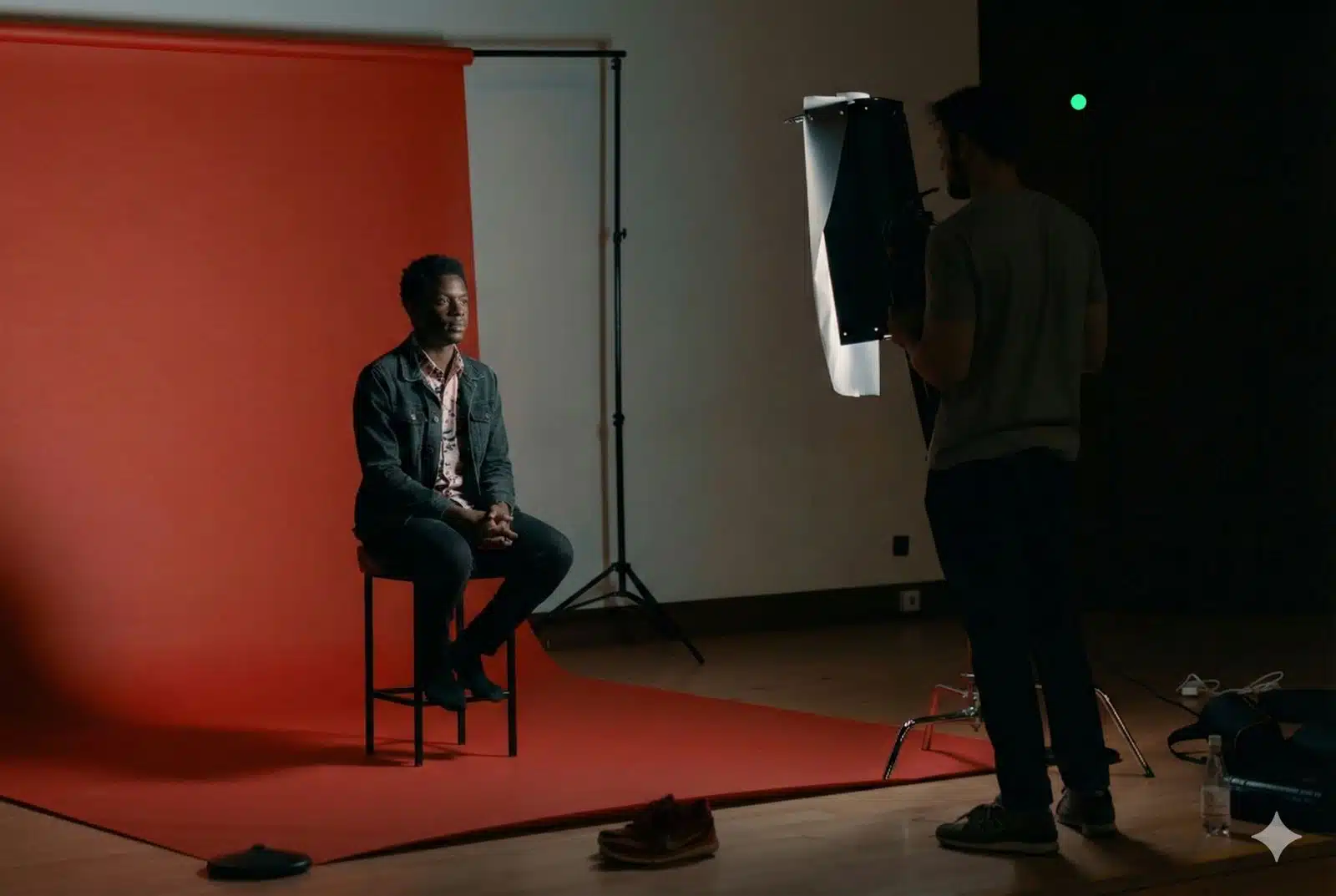 picture of a photoshoot session edited by Gemini