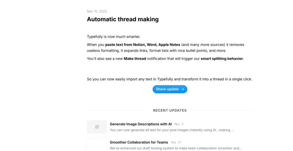 8 best AI Chrome extensions for X (Twitter) in 2025 3 Screenshot of thread creator by typefully