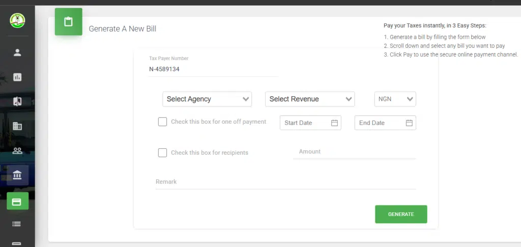 How to file tax returns for individuals with multiple streams of income 2 Screenshot of the LIRS tax filing page. /techpoint.africa
