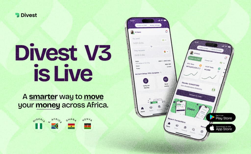 Divest Launches V3, Expands Beyond Crypto-to-Cash to Build a Smarter Way to Move Money Across Africa