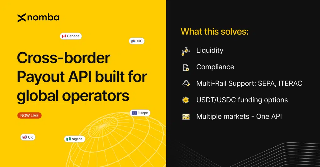 Nomba launches Global Payout API, to help Nigerian operators cut FX sourcing and capital lockups in cross-border payments 1 Nomba cross-border payout API |techpoint.africa